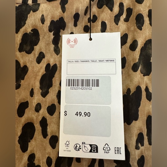 Zara leopard print mini dress. New with tags size small. - Picture 3 of 4